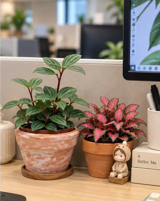 Cây Bình An Phối Chậu Đất Nung Mini - Ảnh 3